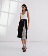 Karl Lagerfeld Pleat Detail Skirt Black