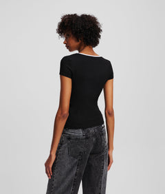 KarlLagerfeld Utility Coated Denim Camera Bag Coated Black Denim