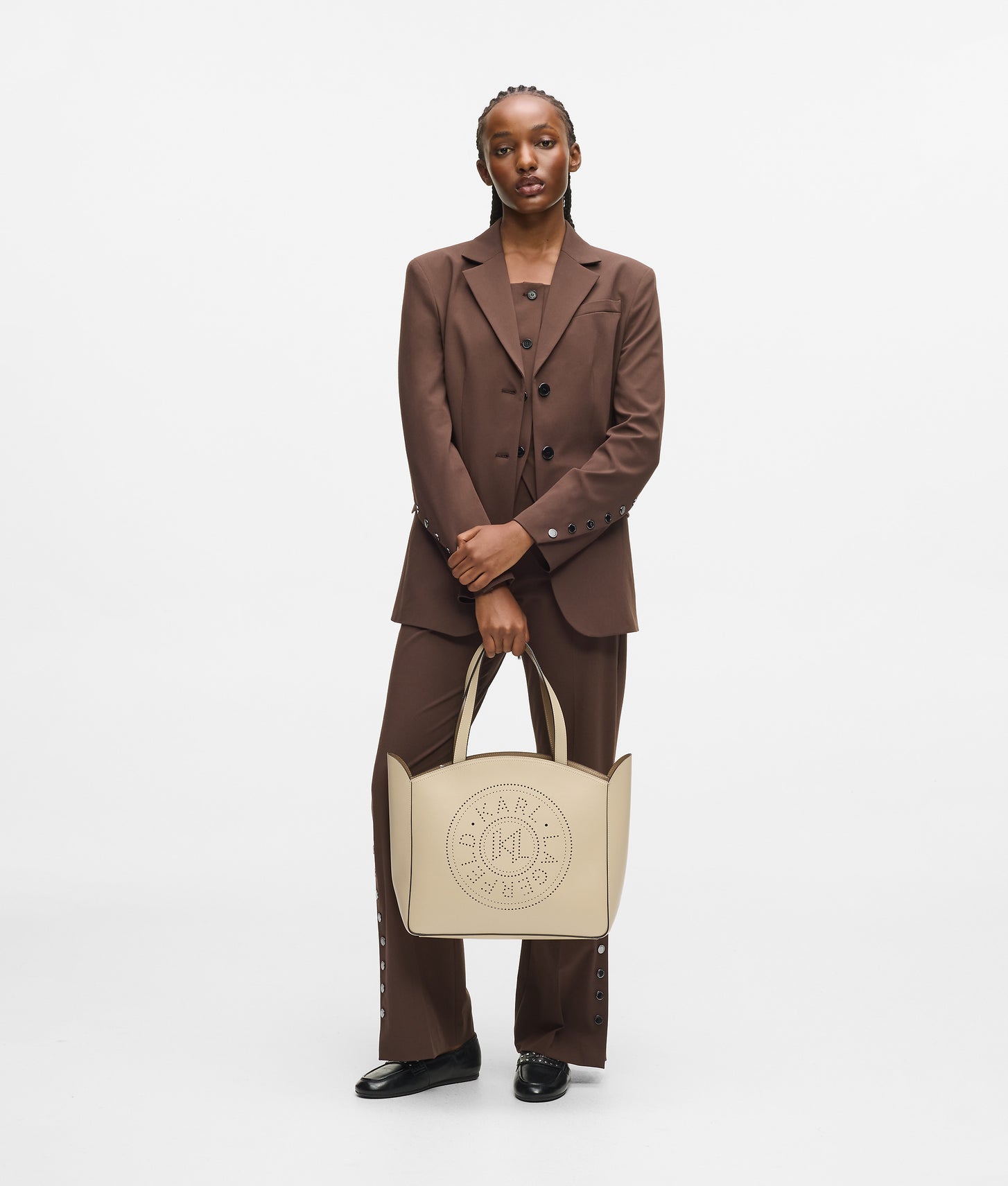 KarlLagerfeld Kcircle Medium Tote Bag Safari