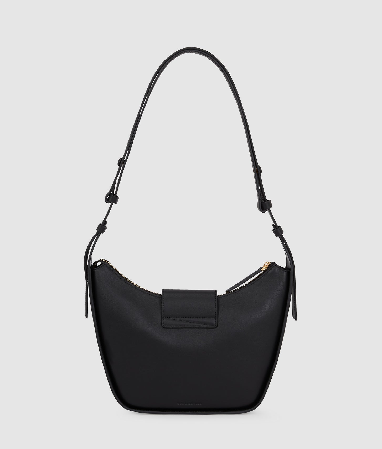 KarlLagerfeld Ksignature Medium Zip Shoulder Bag Black/Gold