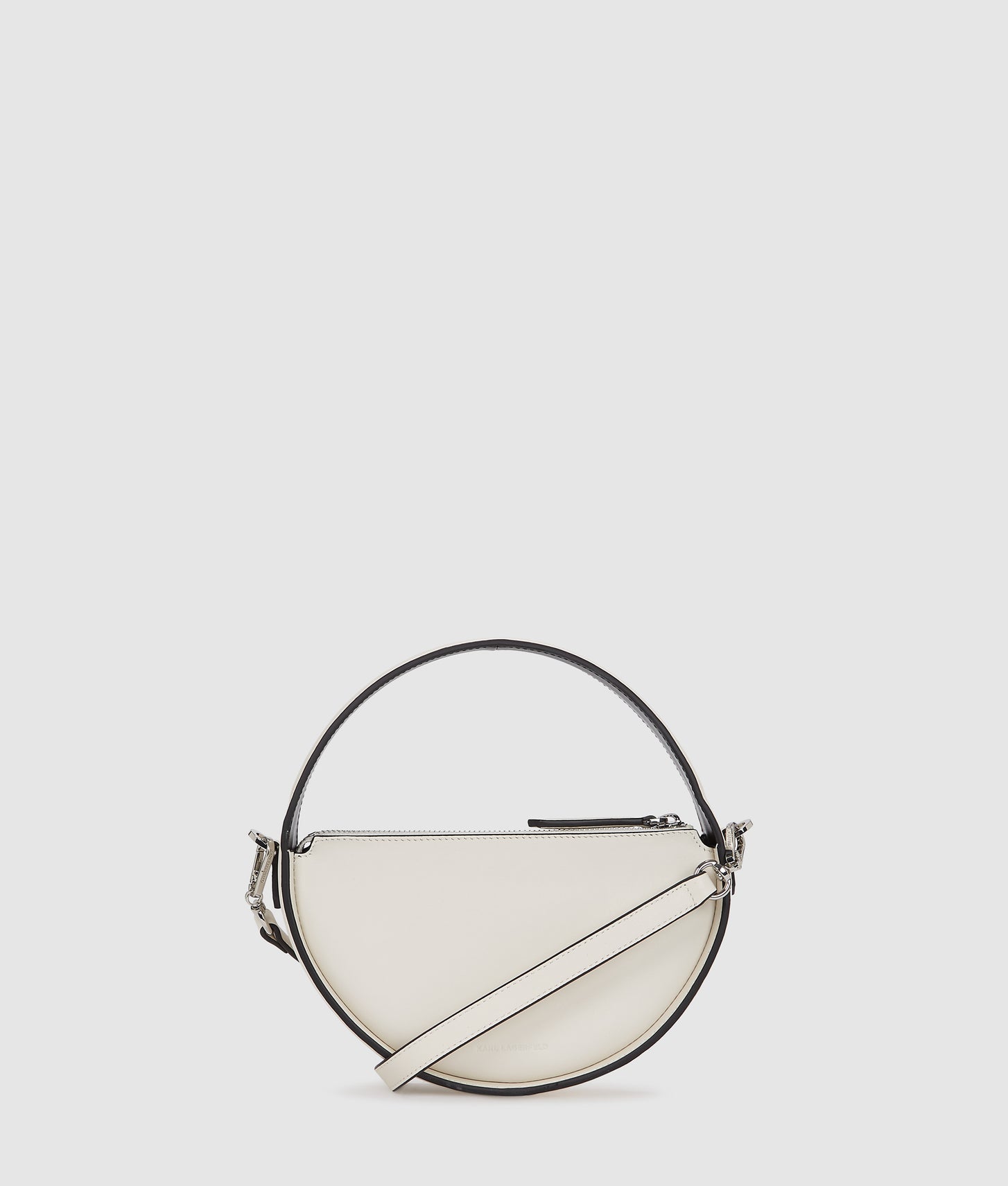 KarlLagerfeld Ksignature Round Crossbody Bag Off White