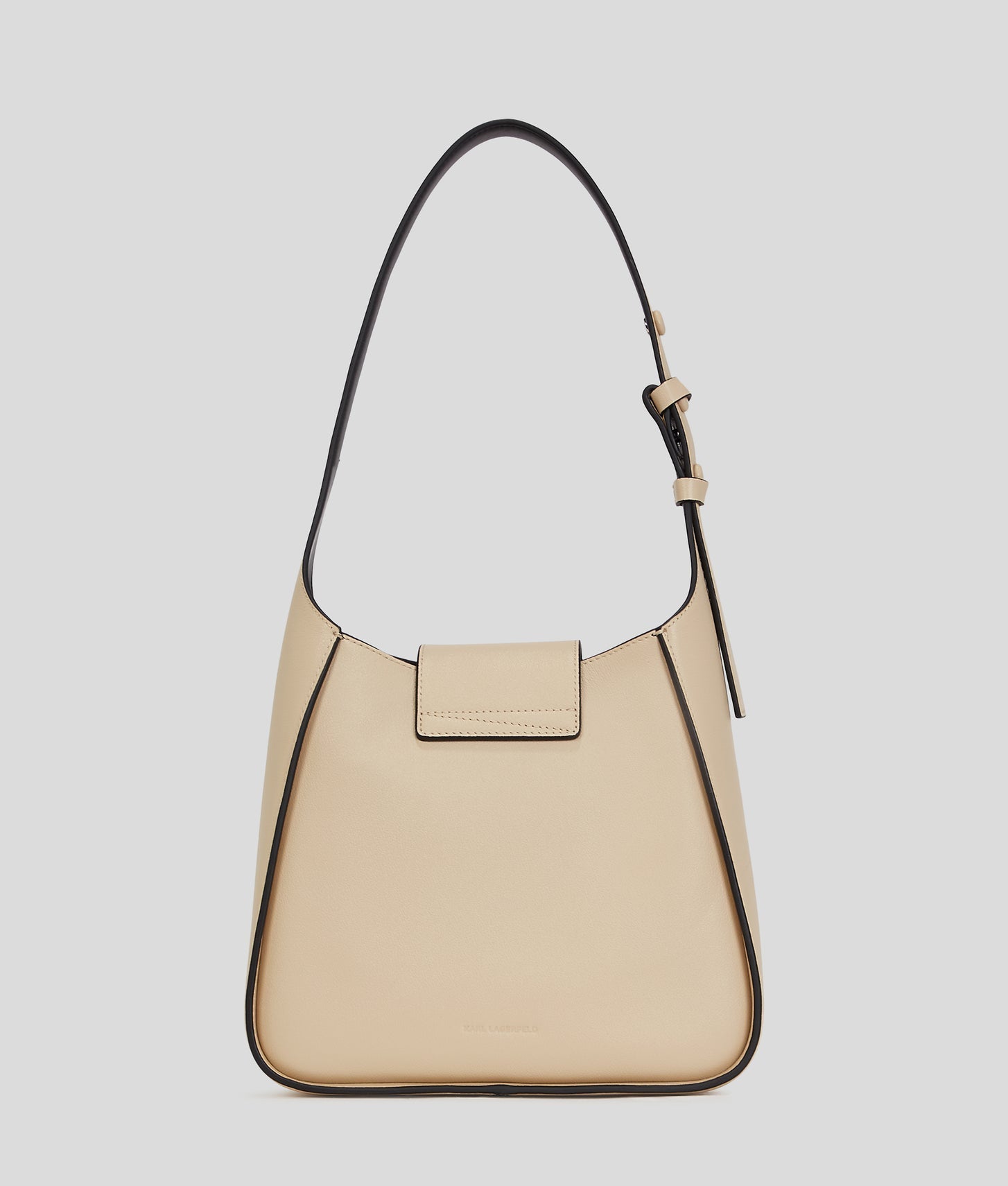 KarlLagerfeld Ksignature Woven Hobo Bag Trench Beige