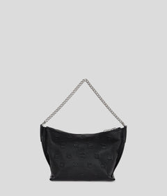 KarlLagerfeld Ikon Monogram Shoulder Bag All Over Print Tonal Black