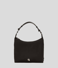 KarlLagerfeld Ikon Nylon Hobo Bag Black