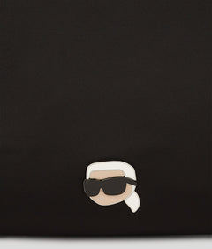 KarlLagerfeld Ikon Nylon Hobo Bag Black