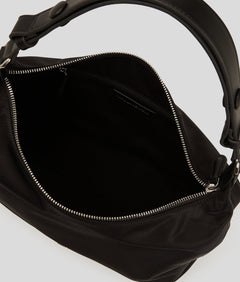 KarlLagerfeld Ikon Nylon Hobo Bag Black