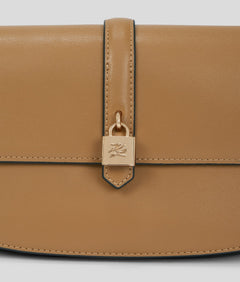 KarlLagerfeld Kautograph Padlock Shoulder Bag Caramel