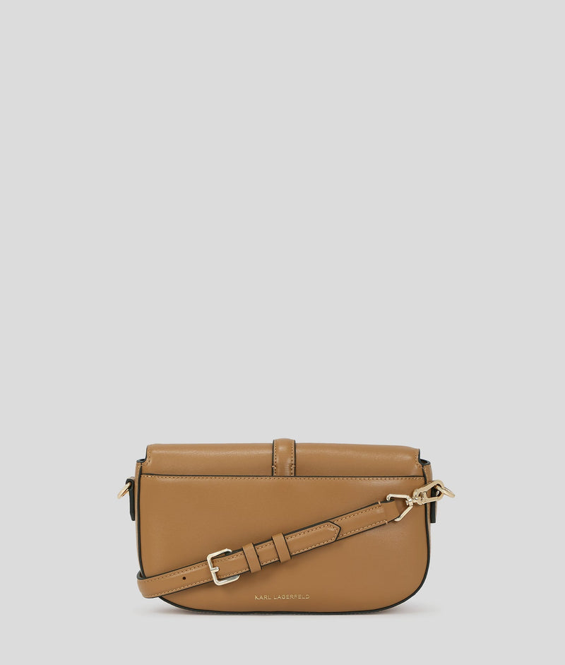 KarlLagerfeld Kautograph Padlock Shoulder Bag Caramel