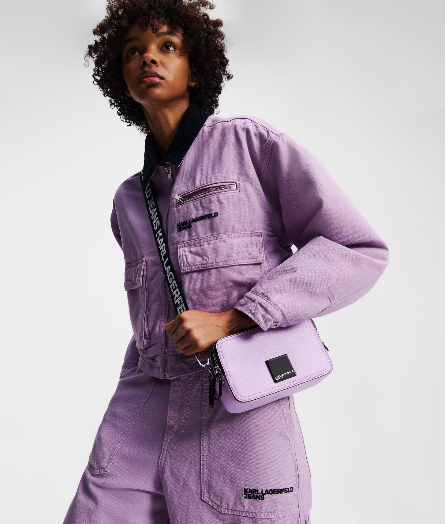 KarlLagerfeld Klj Box Logo Camera Bag Lavendula