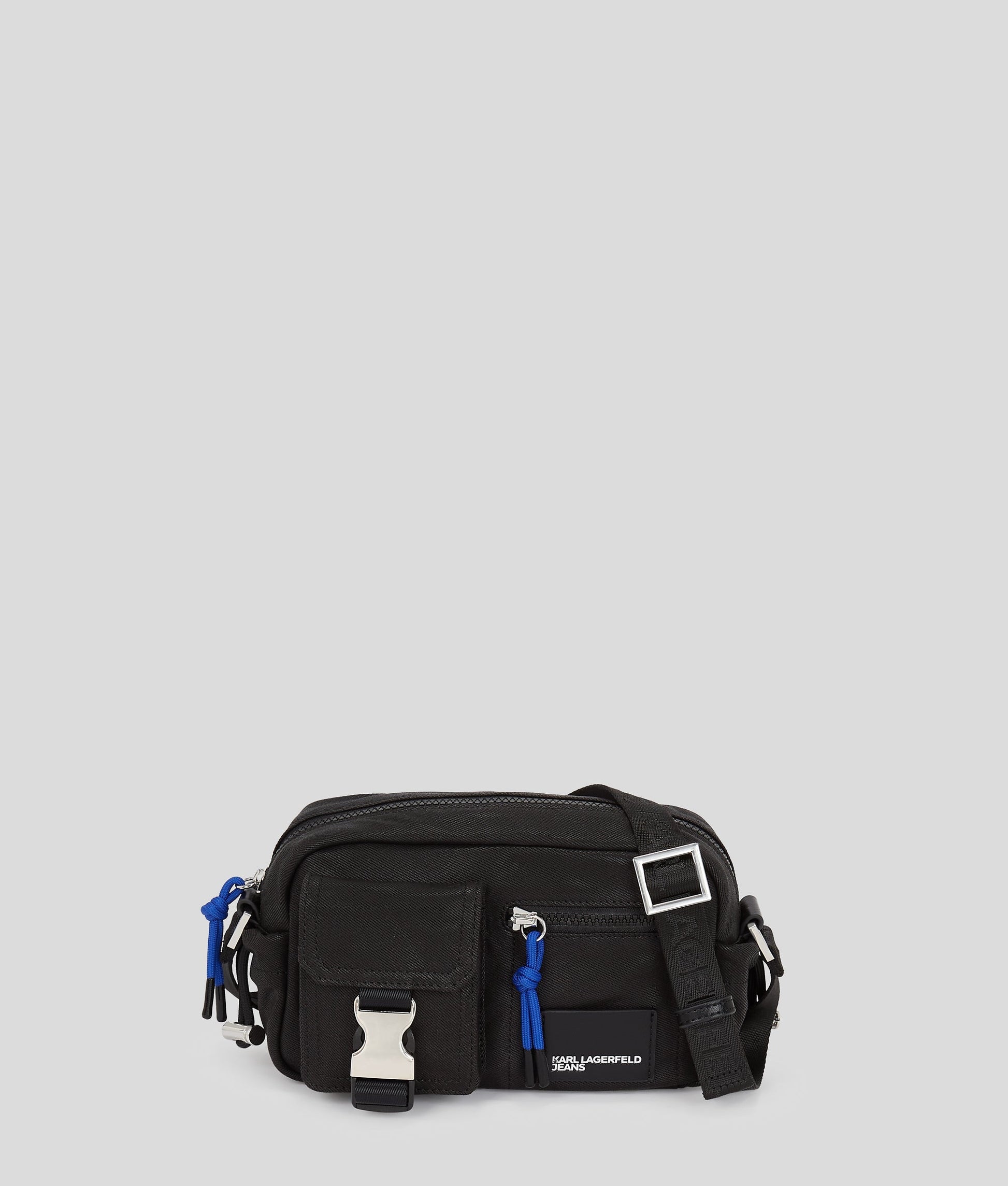 KarlLagerfeld Utility Coated Denim Camera Bag Coated Black Denim