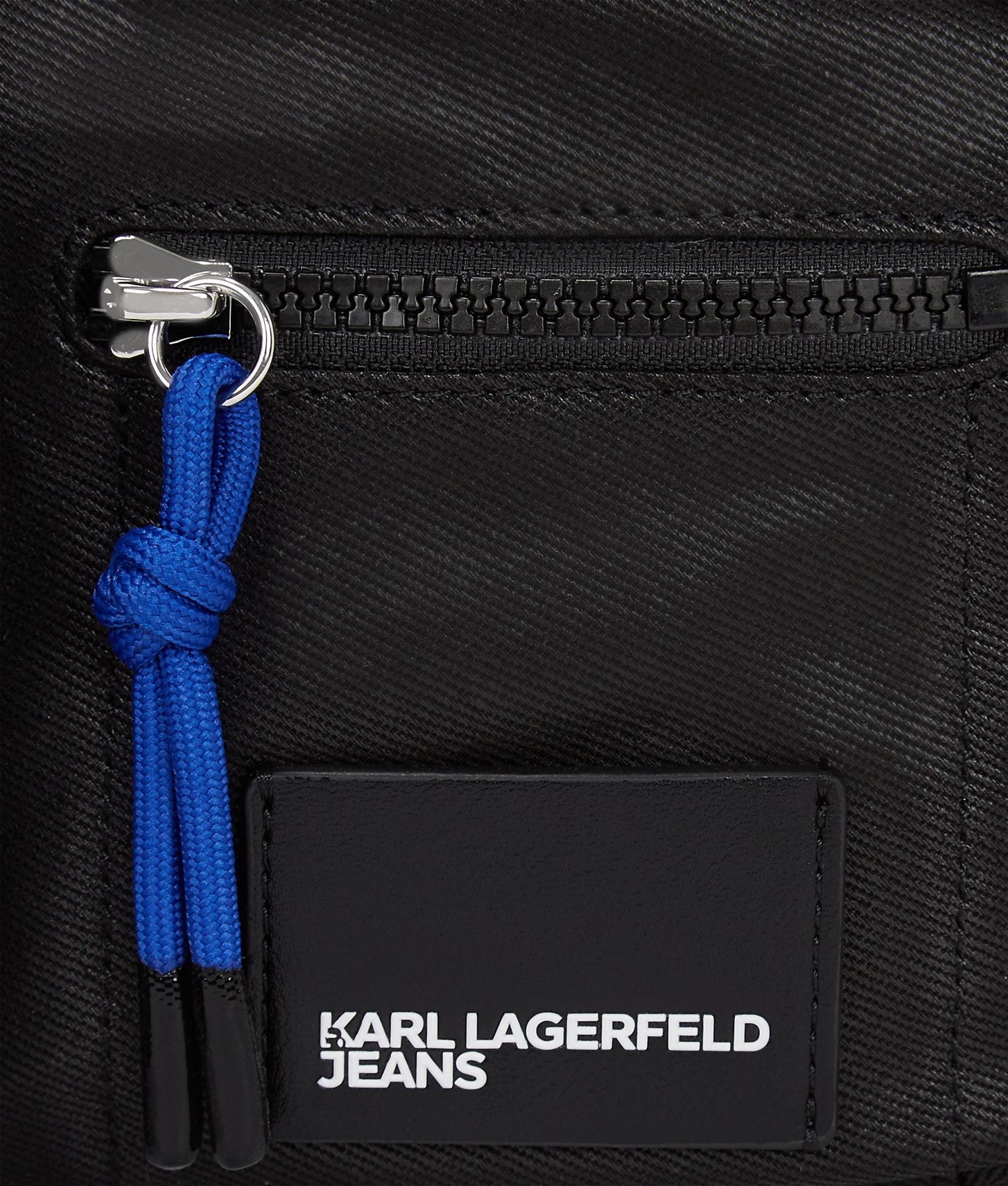 KarlLagerfeld Utility Coated Denim Camera Bag Coated Black Denim
