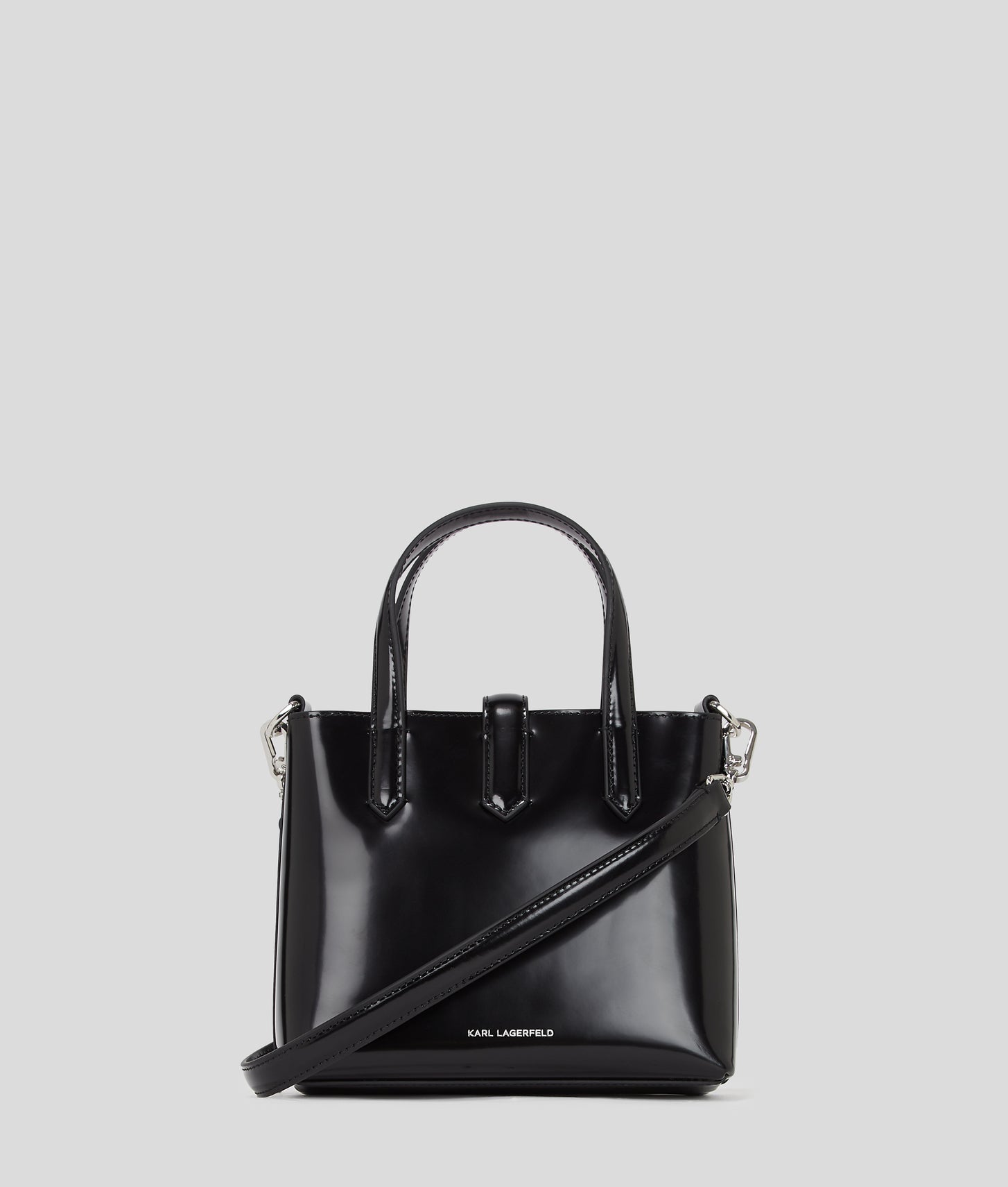 KarlLagerfeld Kautograph Padlock Mini Tote Bag Black
