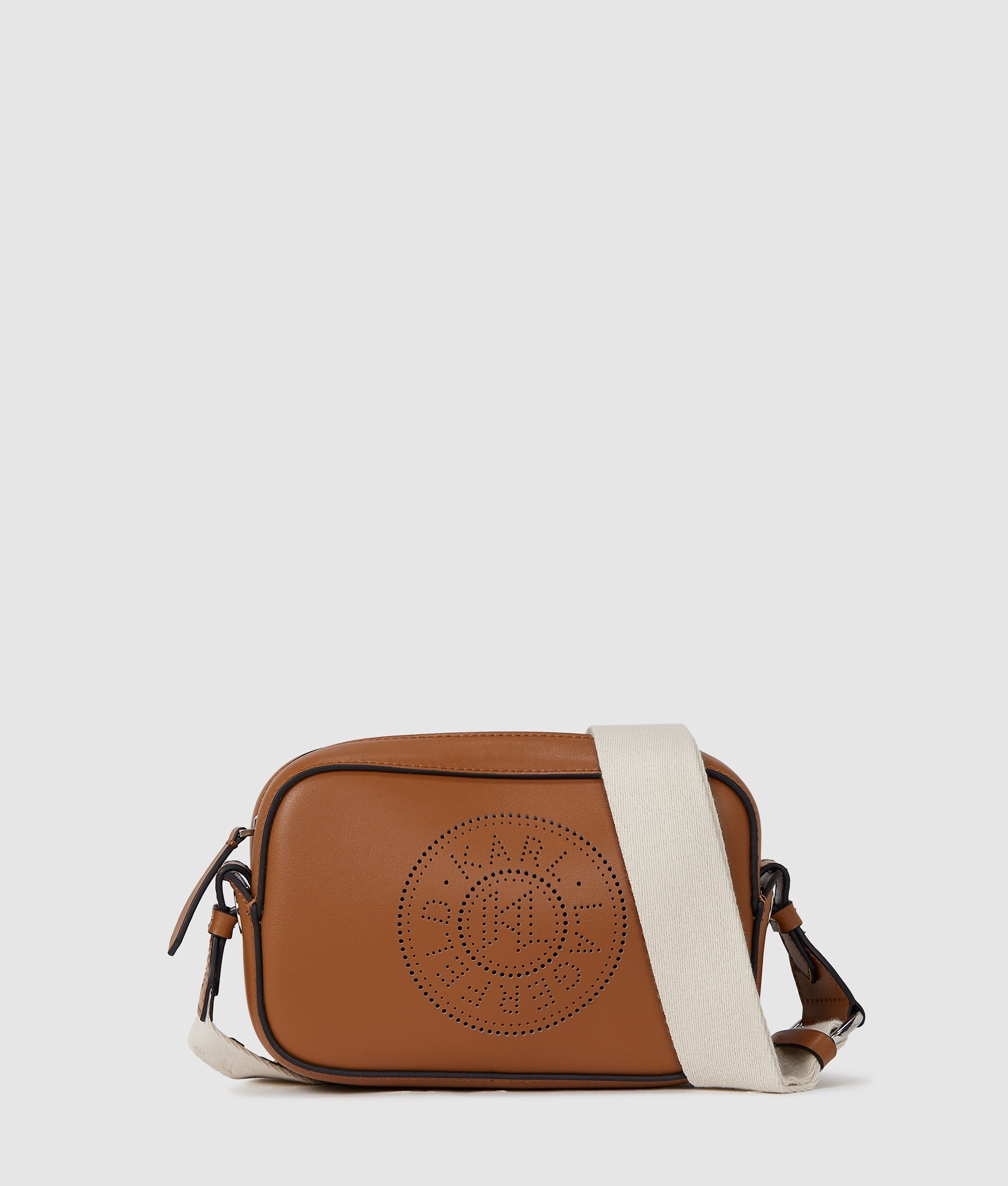 KarlLagerfeld Kcircle Perforated Crossbody Bag Dark Tan