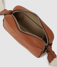 KarlLagerfeld Kcircle Perforated Crossbody Bag Dark Tan