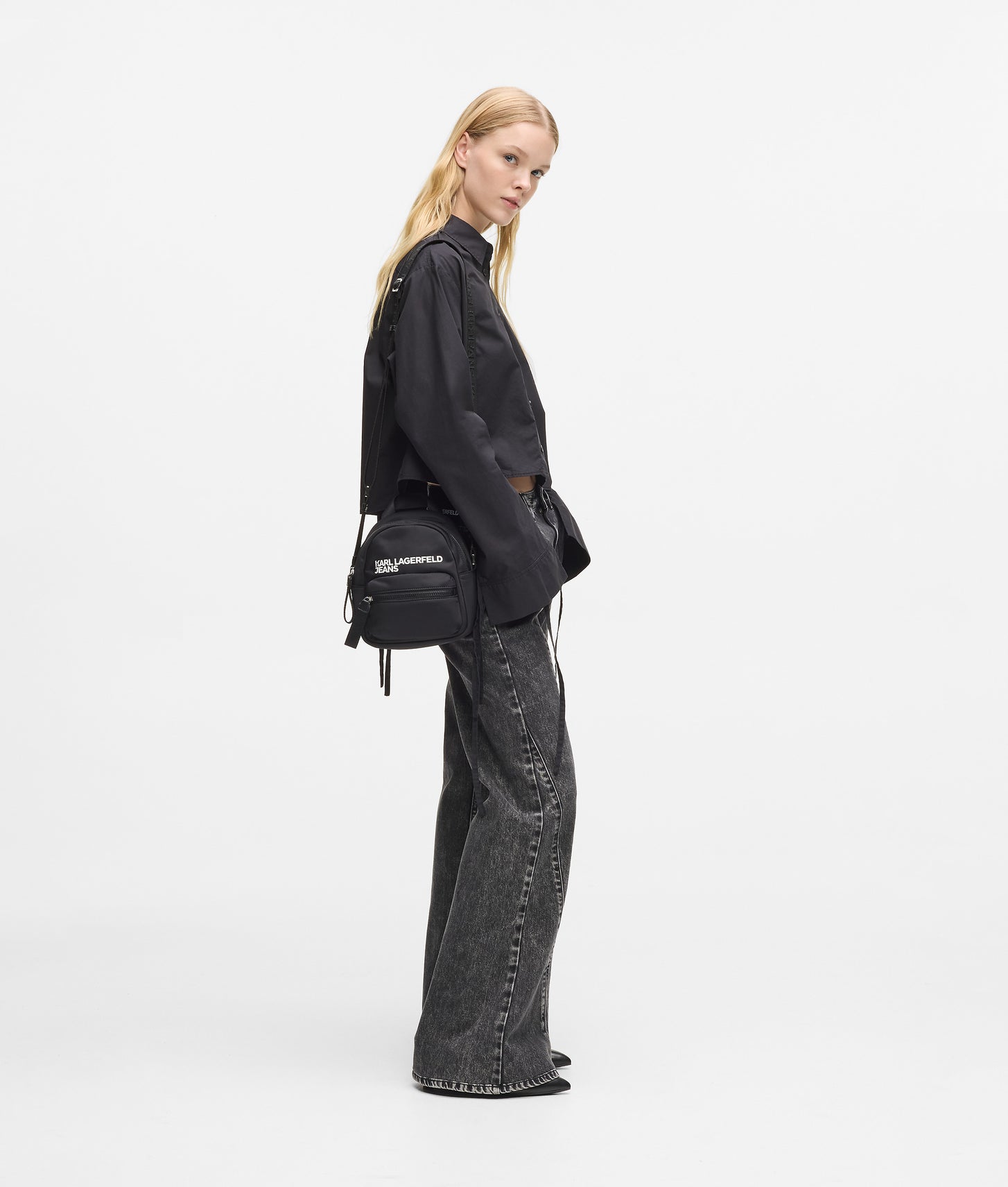 KarlLagerfeld Mini Crossbody Backpack Black