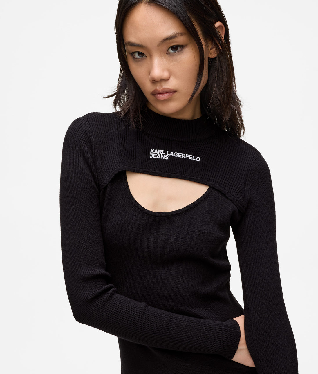 KarlLagerfeld Puffy Top Handle Bag Black