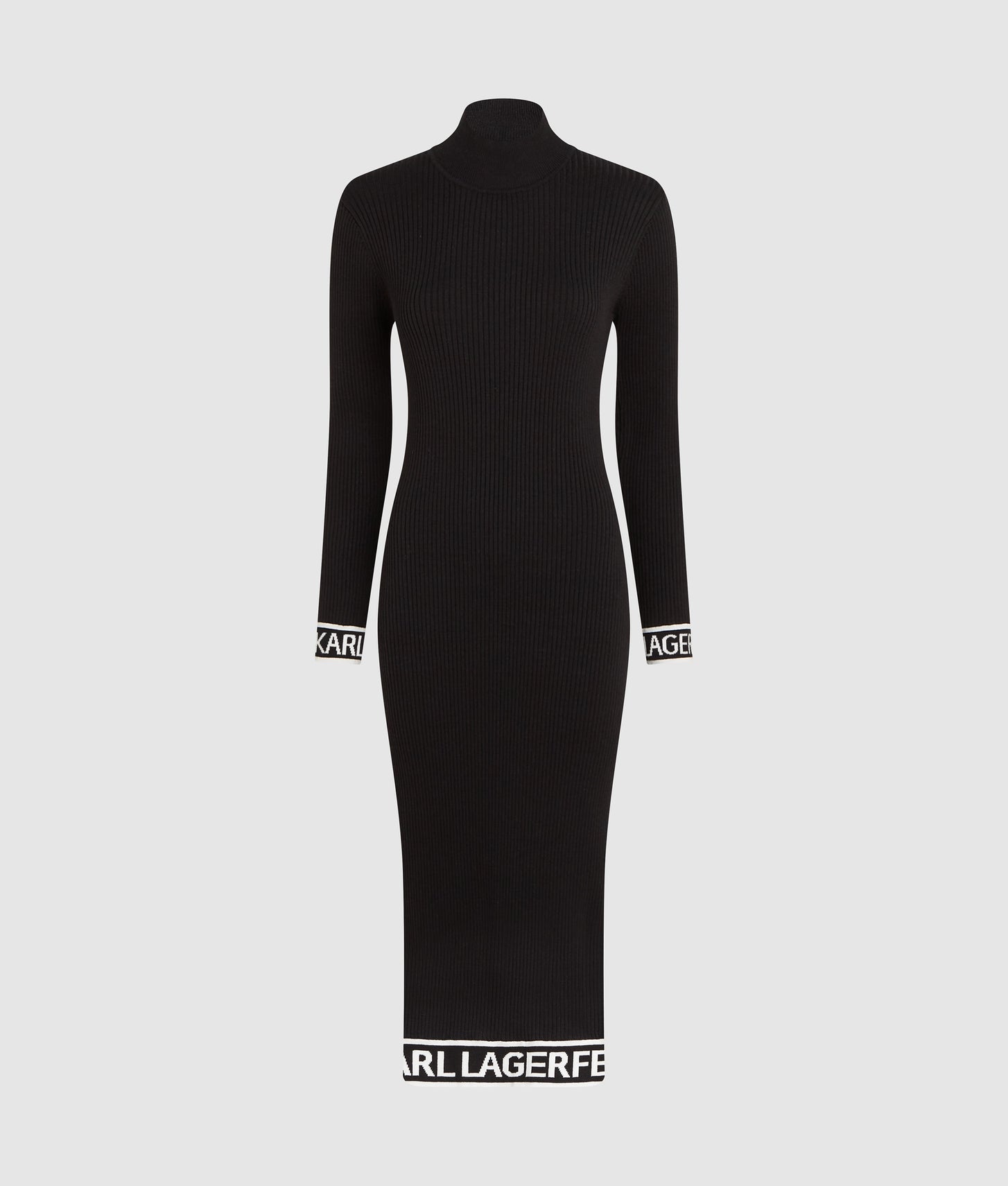 Karl Lagerfeld Logo Knit Dress Black
