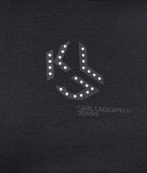 KarlLagerfeld Shearling Tote Bag Black/White