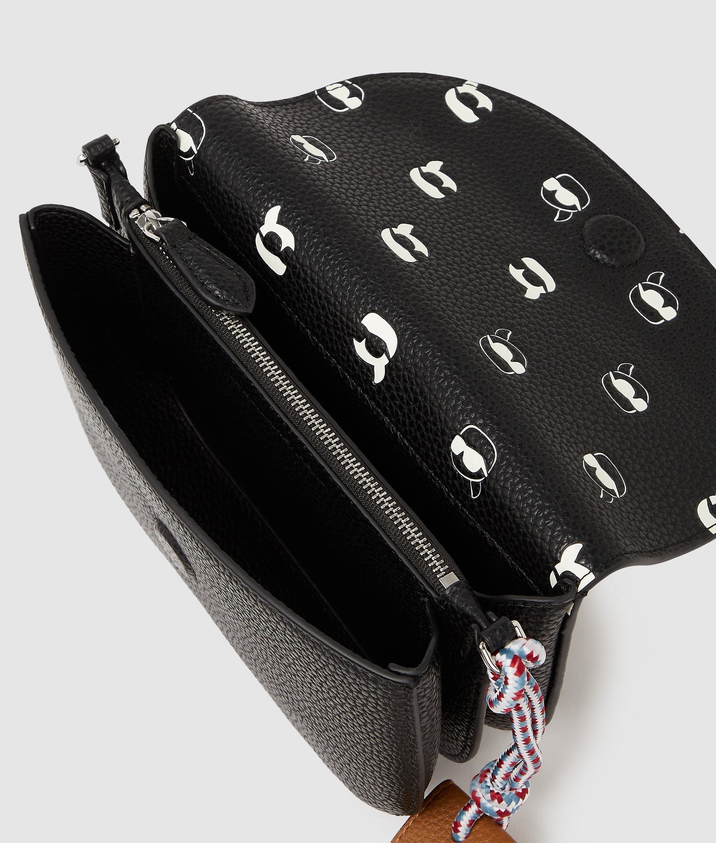 KarlLagerfeld Ikon Pebble Crossbody Bag Black