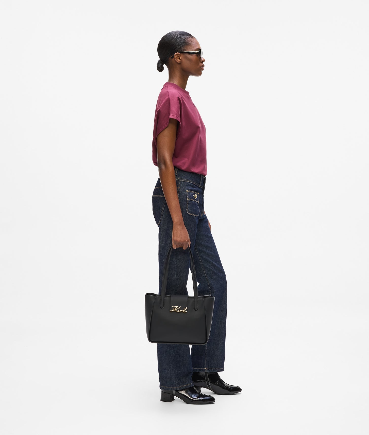 KarlLagerfeld Ksignature Small Tote Bag Black/Gold
