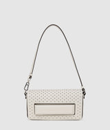 KarlLagerfeld Ikon K Studded Shoulder Bag Cement Embellishment