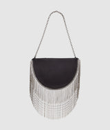 KarlLagerfeld Ksoiree Rhinestone Shoulder Bag Black Embellishment