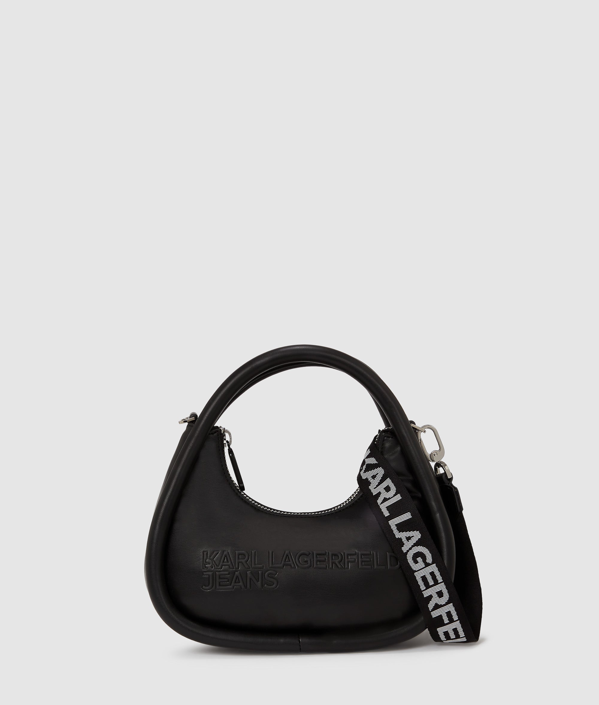 KarlLagerfeld Puffy Top Handle Bag Black