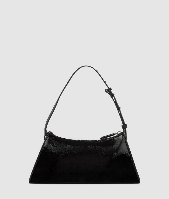 KarlLagerfeld Logo Geo Shiny Shoulder Bag Black