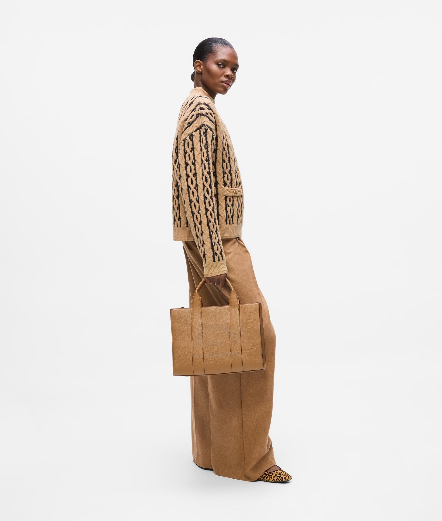 KarlLagerfeld Rue St-Guillaume Medium Tote Bag Caramel