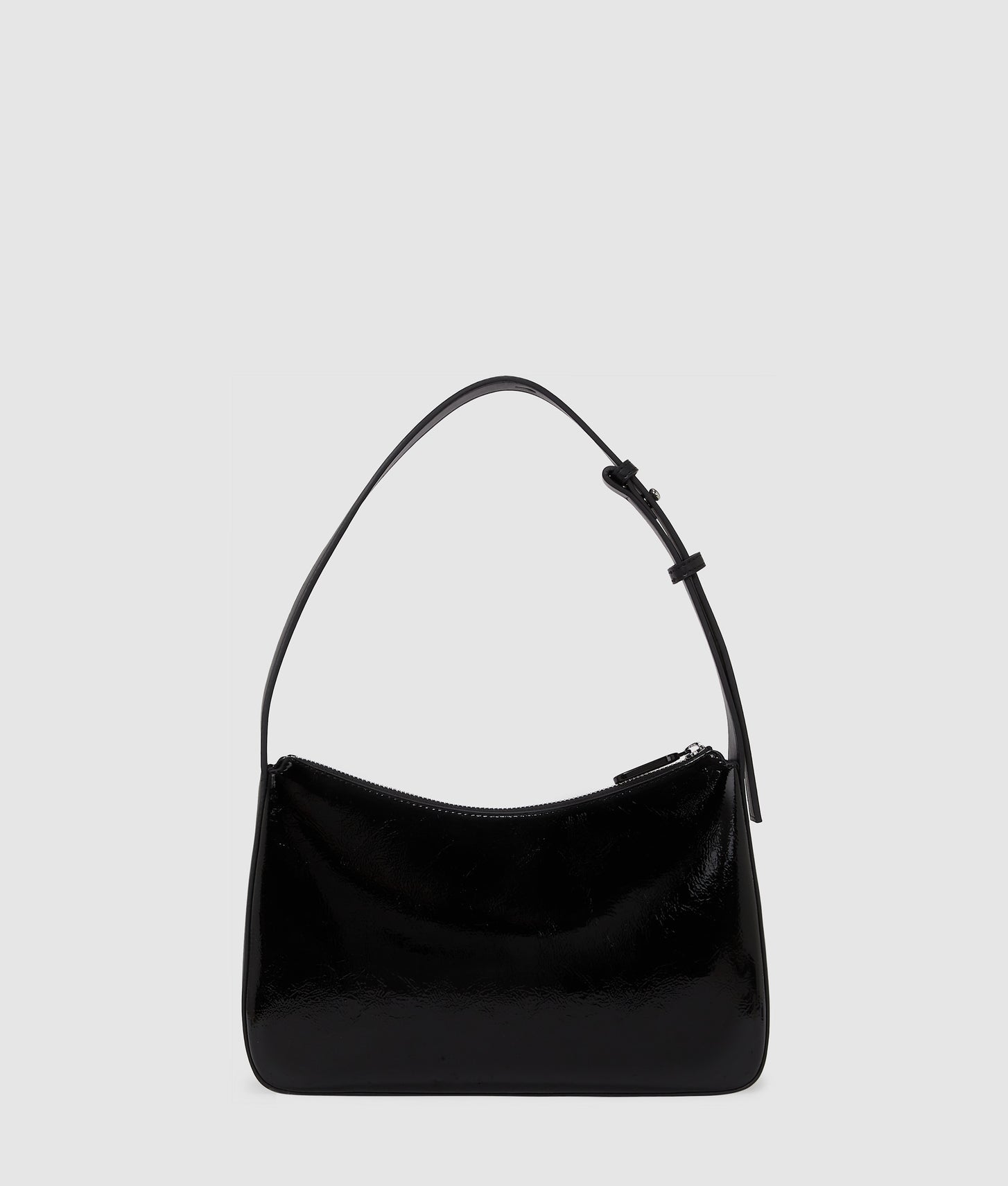 KarlLagerfeld Logo Shiny Shoulder Bag Black