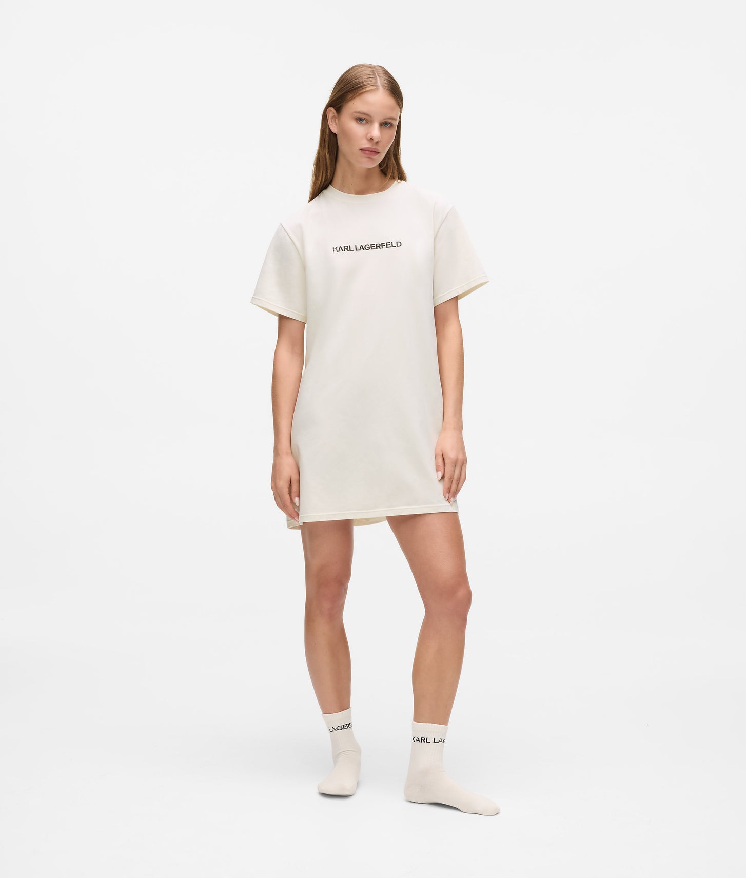 Karl Lagerfeld Logo Pajama Gift Set Cannoli Cream