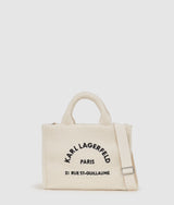 KarlLagerfeld Rue St-Guillaume Faux-Shearling Tote Bag Off White