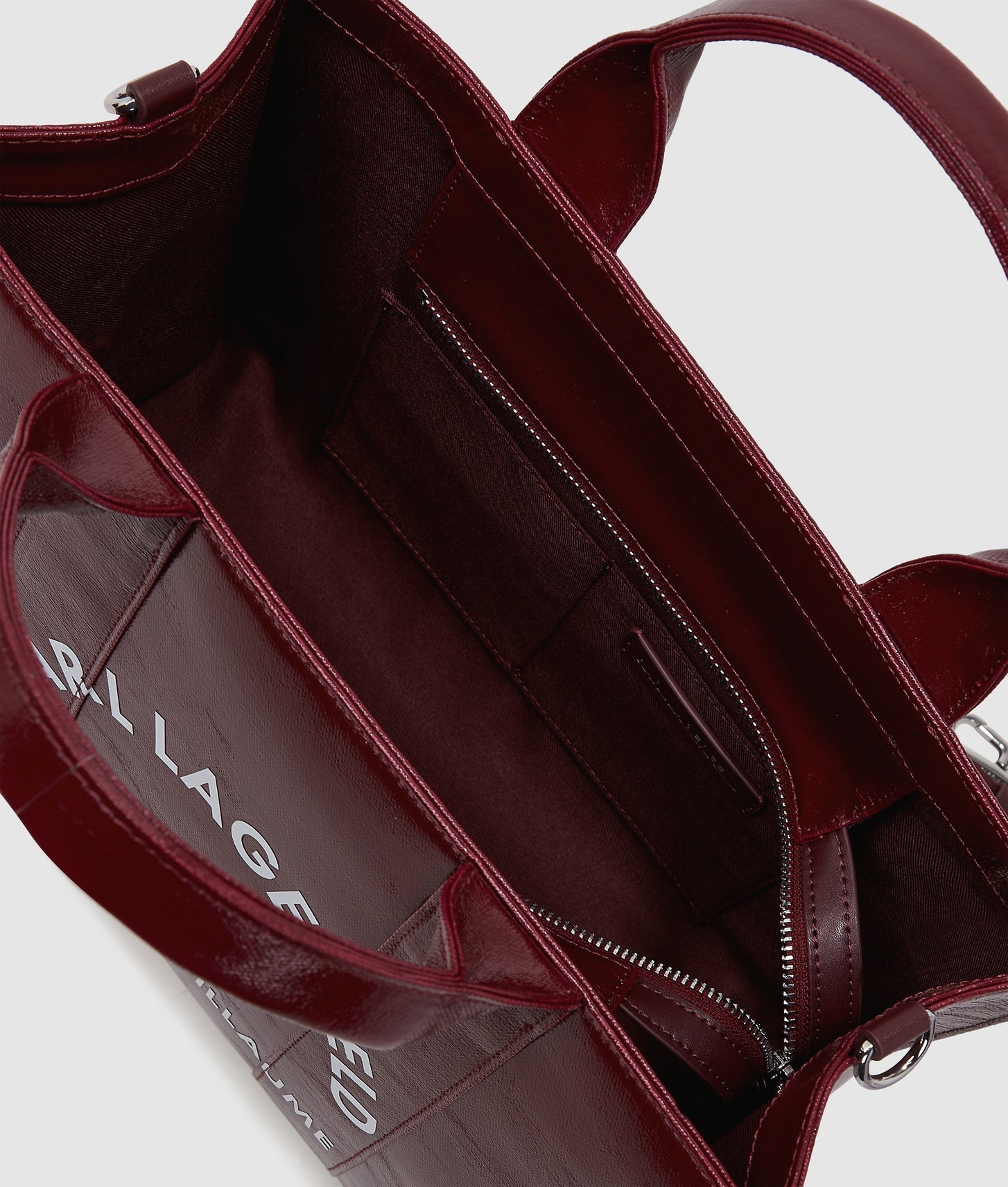 KarlLagerfeld Rue St-Guillaume Coated Tote Bag Windsor Wine