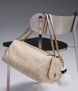 KarlLagerfeld Lafayette satchel with karl puff charm brie