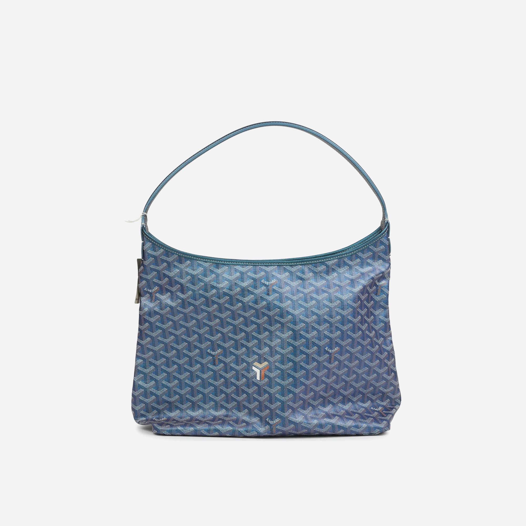 Goyard Goyardine Pearly Blue Boheme PM Hobo Bag Palladium Hardware