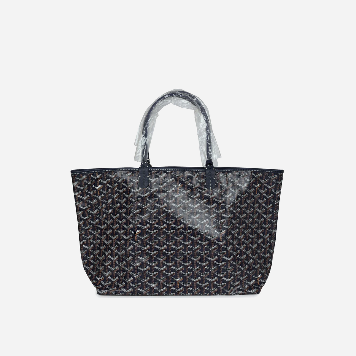 Goyard Goyardine Navy Saint Louis PM Tote Bag Palladium Hardware