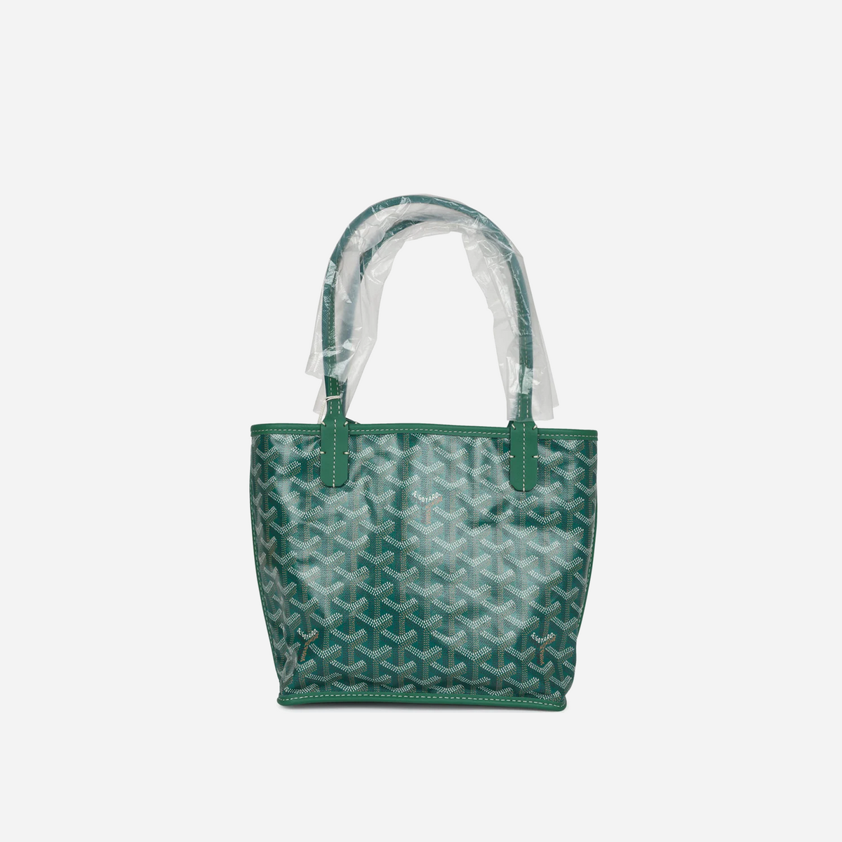 Goyard Goyardine Anjou Green Mini Bag Palladium Hardware