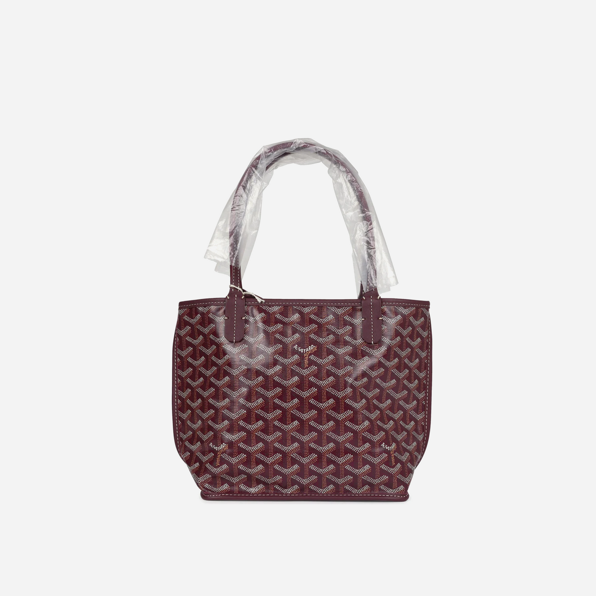 Goyard Goyardine Burgundy Anjou Mini Bag Palladium Hardware