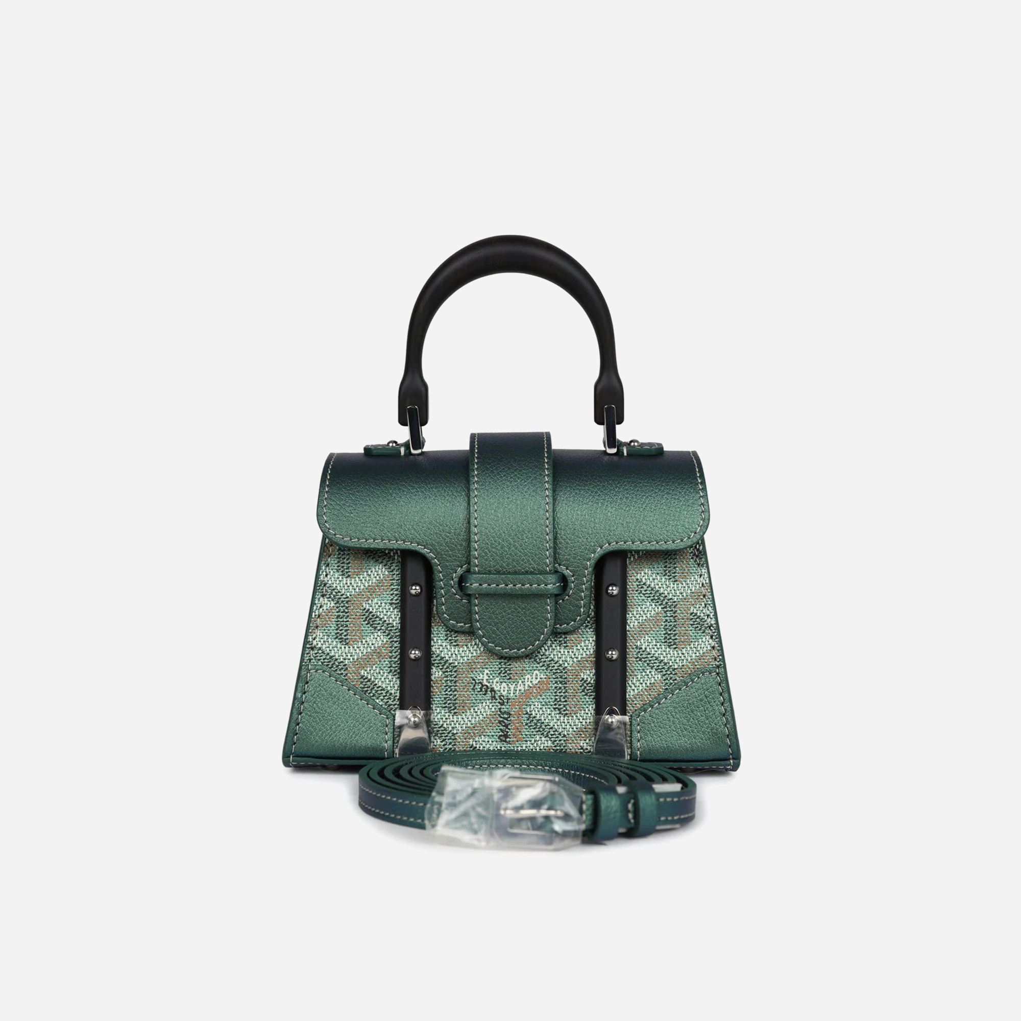 Goyard Saigon Structure Nano Pearly Green Goyardine Palladium Hardware