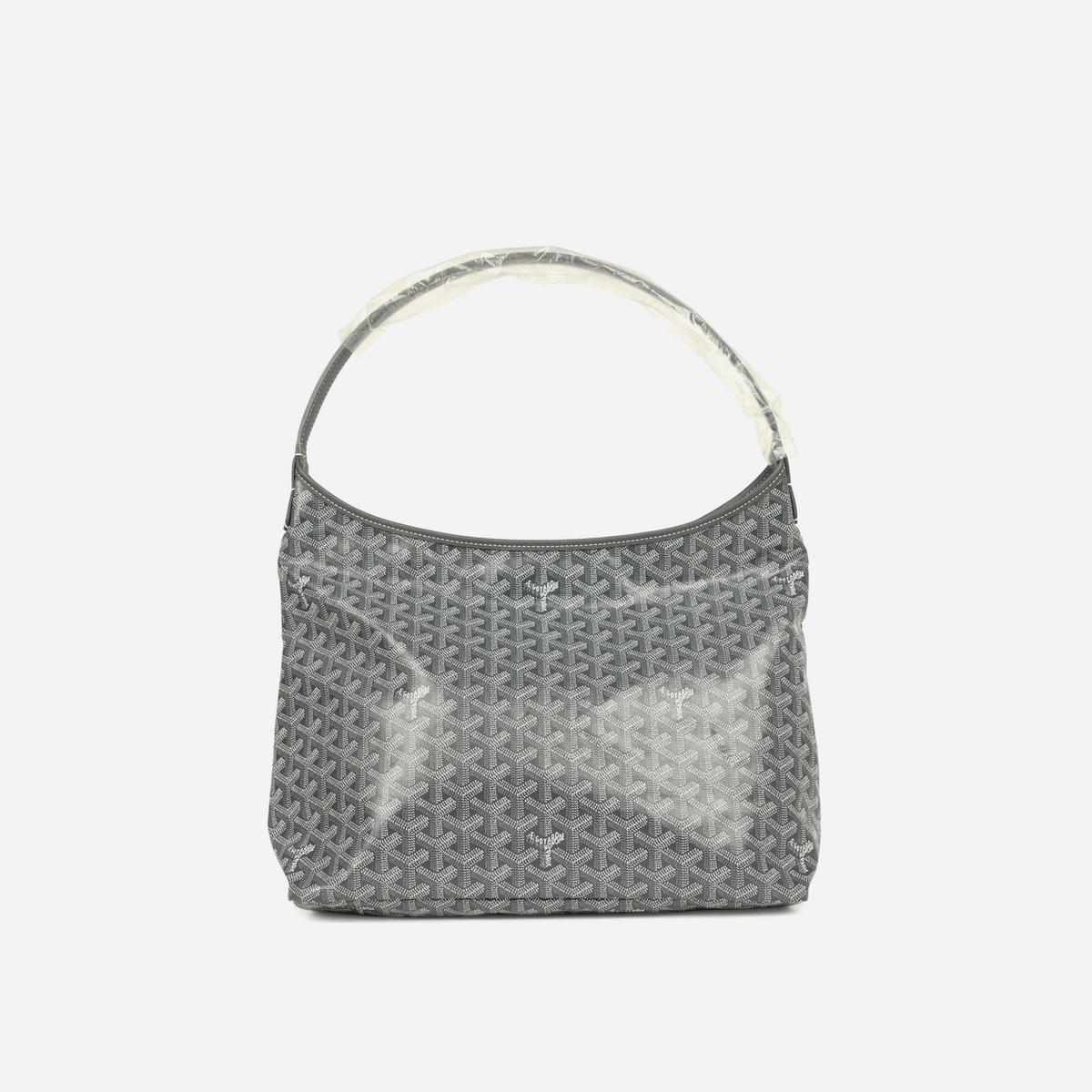 Goyard Goyardine Grey Boheme Hobo Bag Palladium Hardware