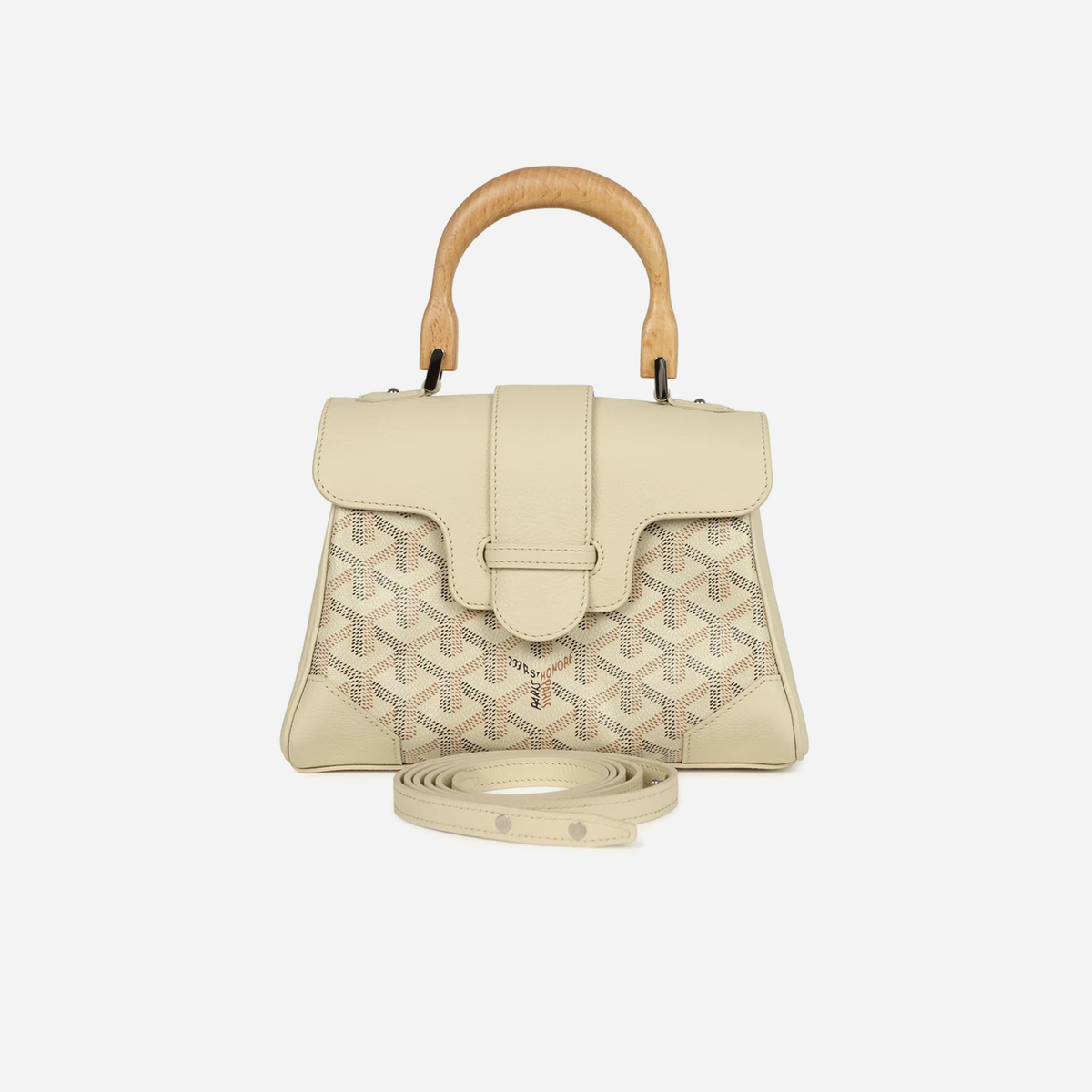 Goyard Goyardine Canvas Sand Soft Saigon Mini Palladium Hardware