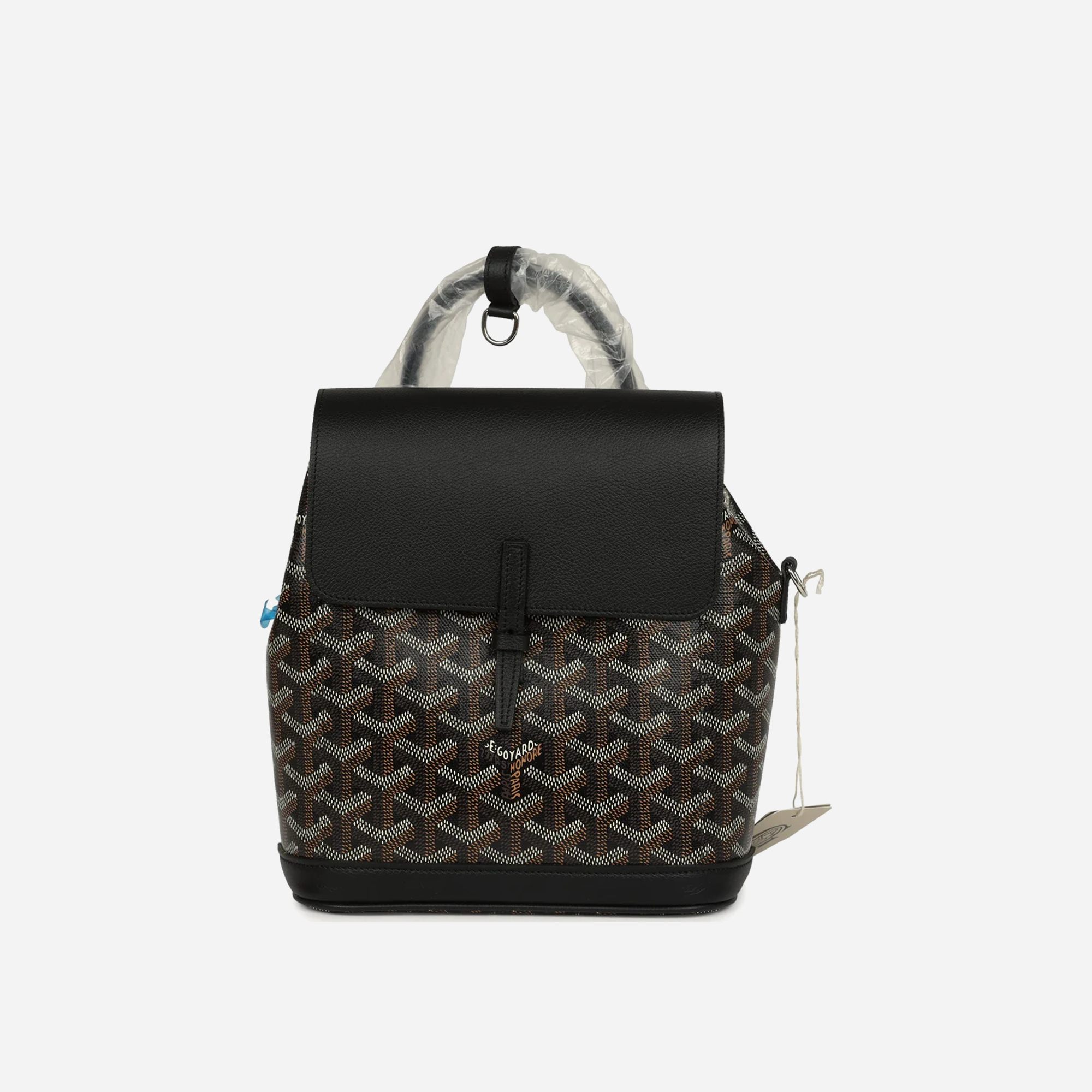 Goyard Goyardine Canvas Black Mini Alpin Backpack Palladium Hardware