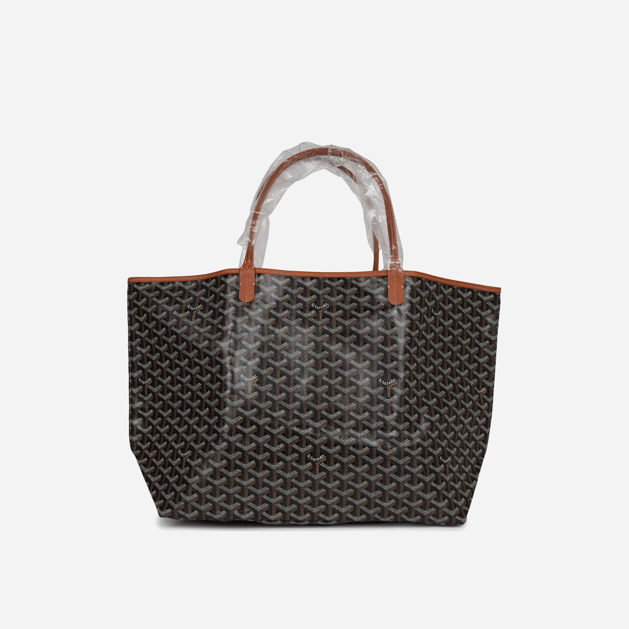 Goyard Goyardine Saint Louis GM Tote Bag Palladium Hardware Black