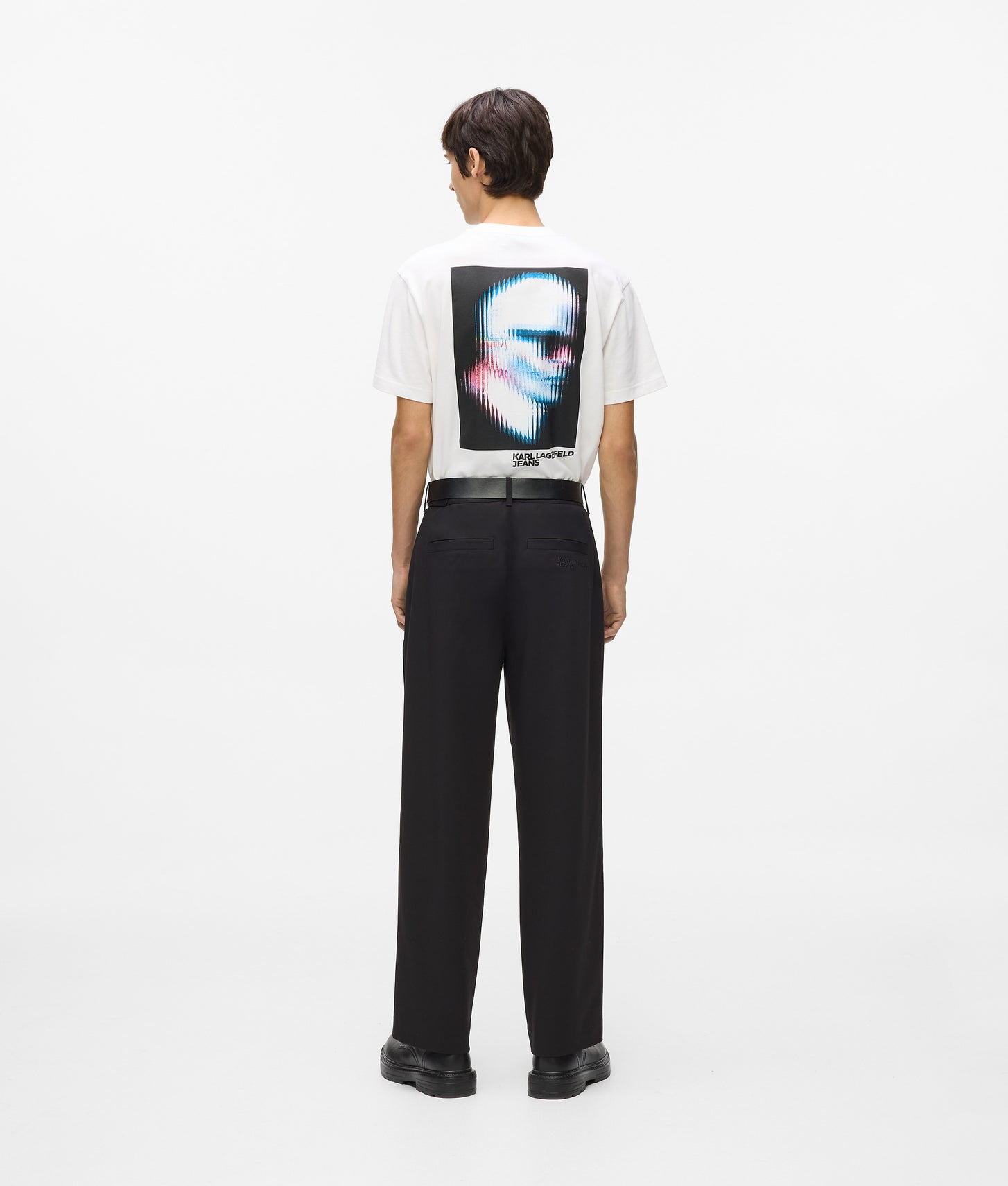 Karl Lagerfeld Tonal Piping Pants Black