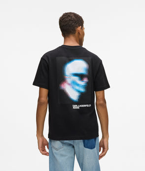 Karl Lagerfeld Denim Panel Overshirt Washed Blue-Black