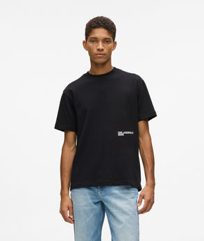 Karl Lagerfeld Denim Panel Overshirt Washed Blue-Black