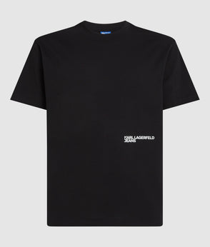 Karl Lagerfeld Denim Panel Overshirt Washed Blue-Black