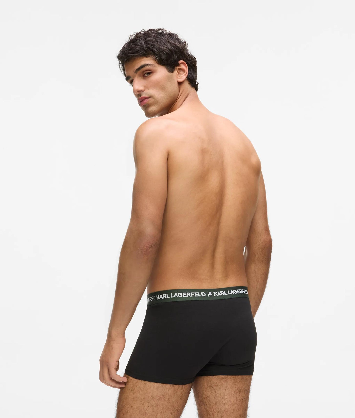 Karl Lagerfeld Contrast Waistband Trunks – 5 Pack Forest-Dill-Medieval
