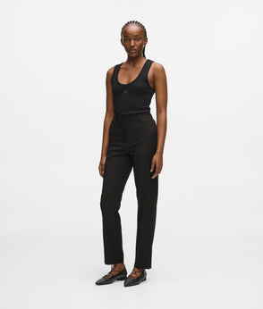 Karl Lagerfeld Fan Print Scarf Top Linear Fan Black