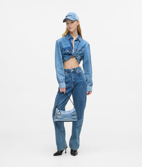 KarlLagerfeld Denim Hobo Shopper Standard Blue Denim-Light Denim